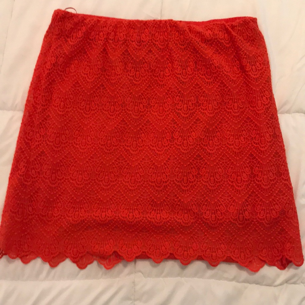 NWT J Crew scalloped hem skirt